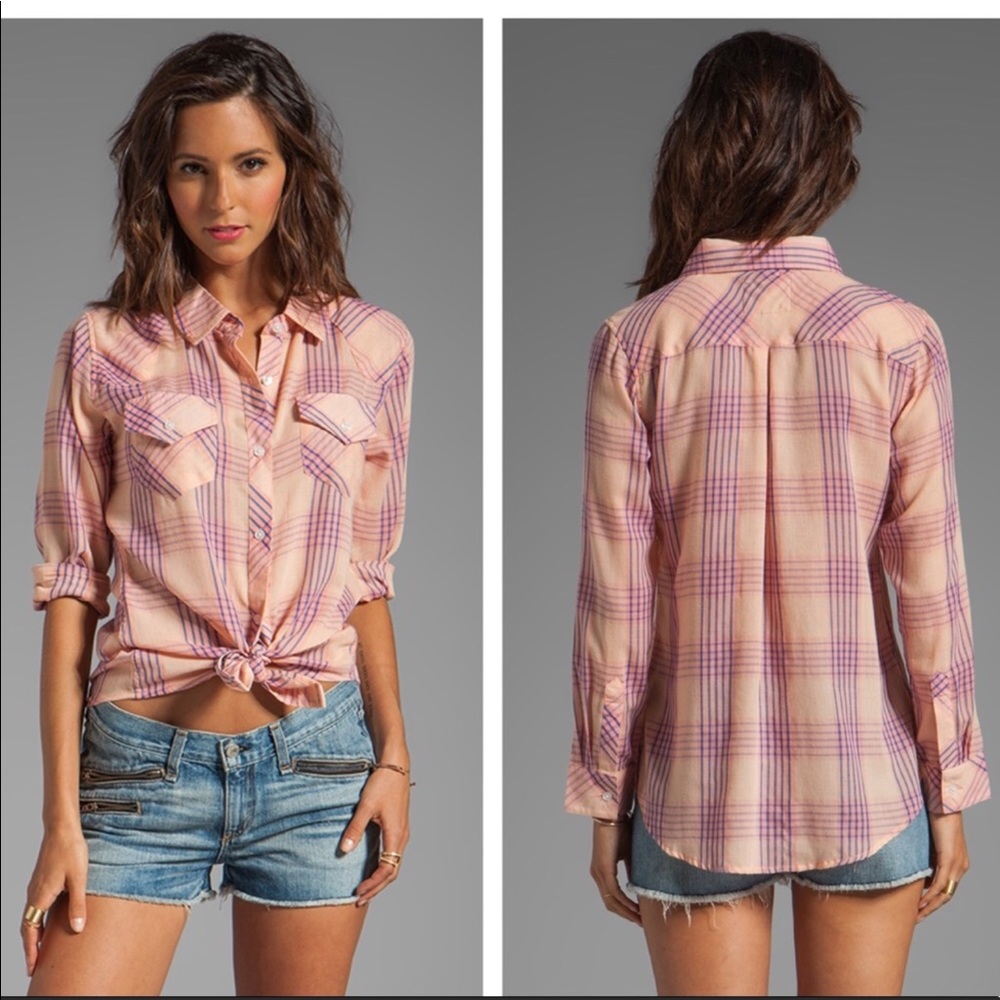 Rails - Taylor Gauze Plaid Button Down, M - image 1